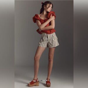 NWT Anthropologie Pleated Printed Shorts